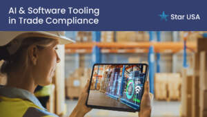 employee wearing hard hat using tablet in warehouse